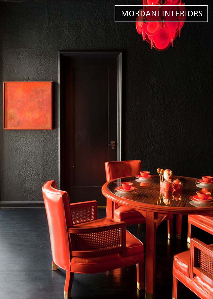 Garnet Red Faux Leather Upholstery